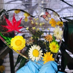 Epoxy Resin Heart Coaster/Tray